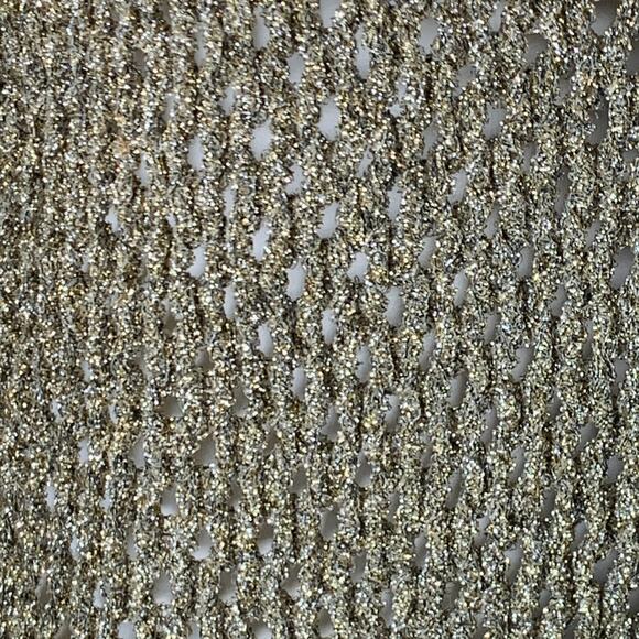 MARC JACOBS Size S Gold Nylon Metallic Knit Buttoned Cardigan - Picture 2 of 5